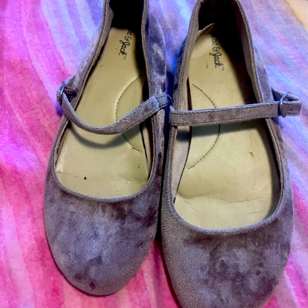 Target brand dress shoes velvet purple size 1 little girl great condition